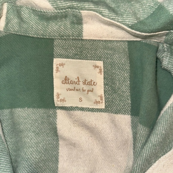 turquoise, checkered, fleece jacket never worn great condition!!!! - Picture 2 of 2